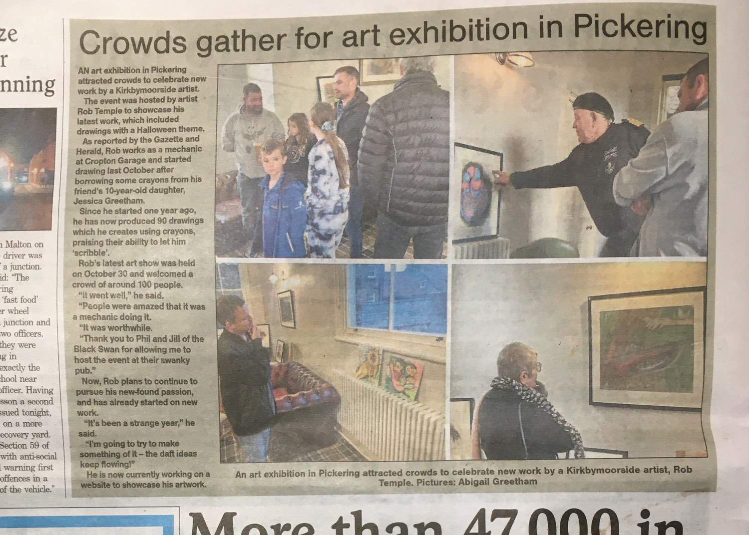 Crowds Gather For Art Exhibition In Pickering