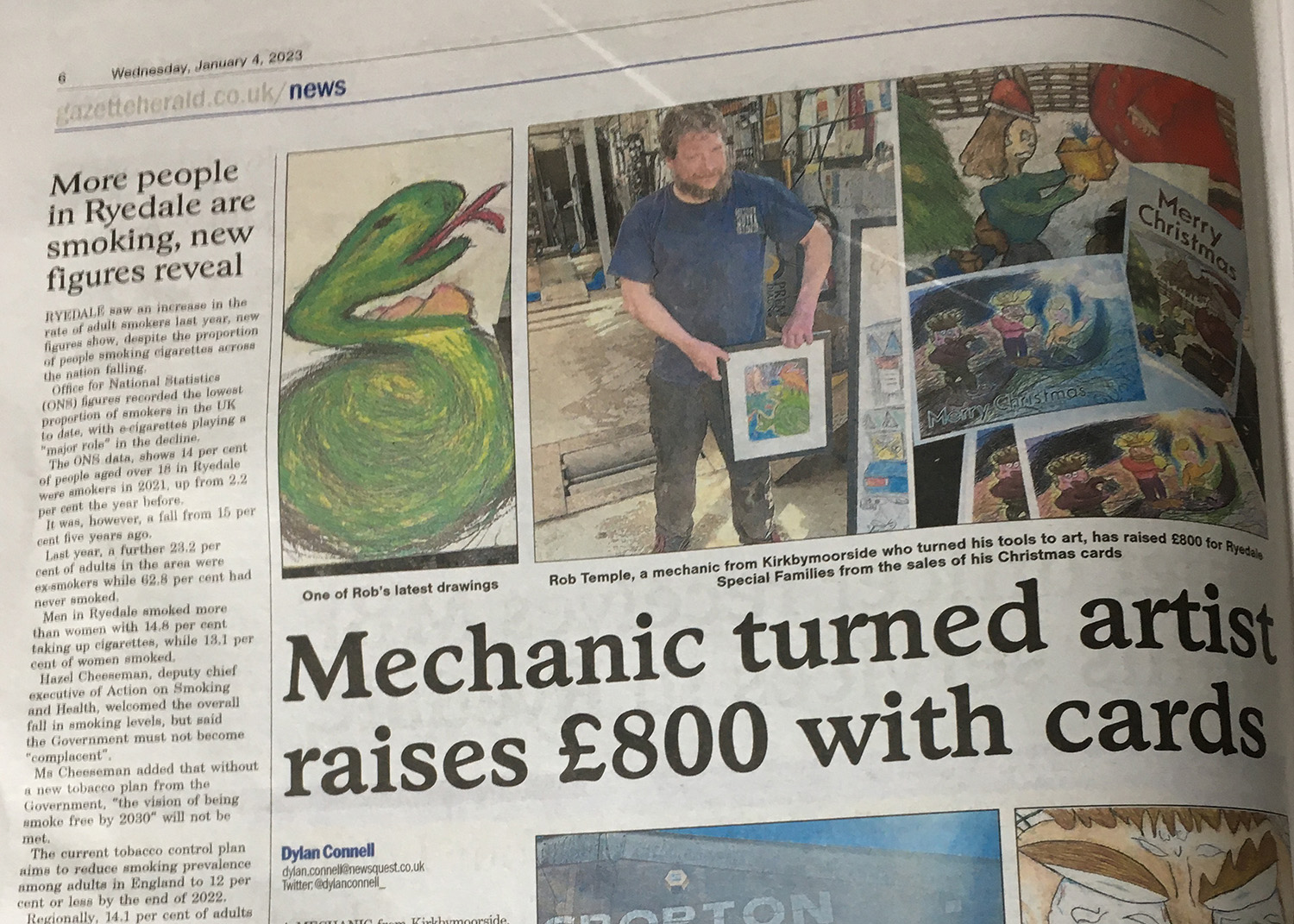 Kirkbymoorside Artist Raises £800 For Ryedale Special Families